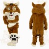 Brown White Tiger Mascot Costume