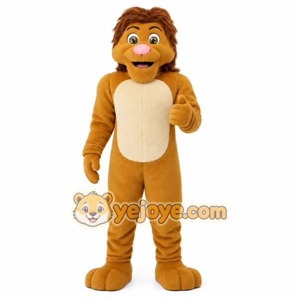 Tan Brown Lion Mascot Costume