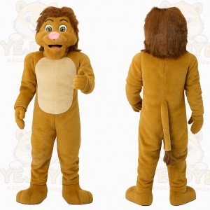 Tan Brown Lion Mascot Costume