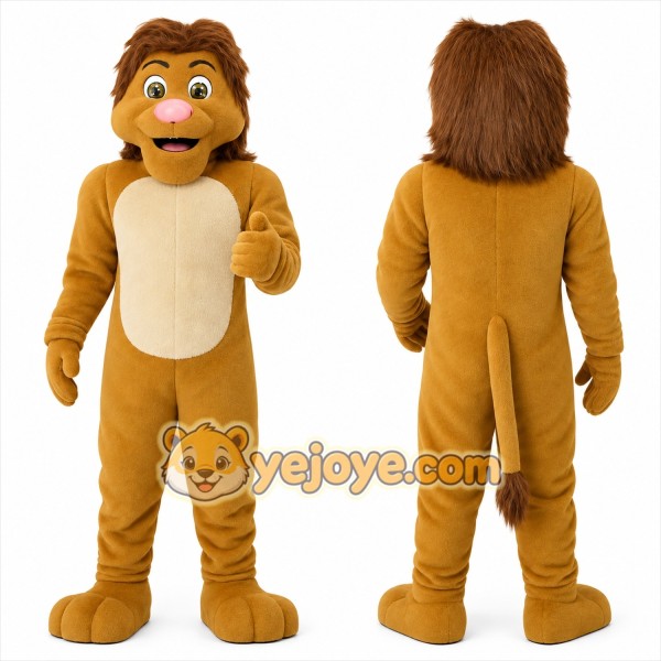 Tan Brown Lion Mascot Costume