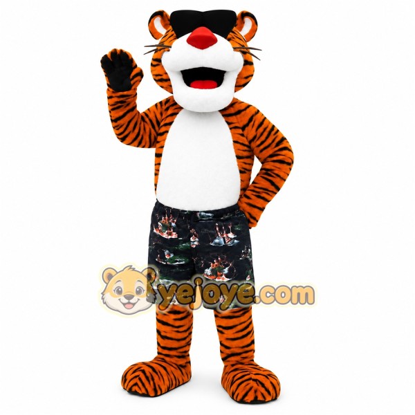 Orange Black White Tiger Mascot Costume