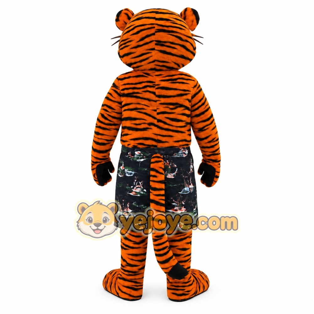 Orange Black White Tiger Mascot Costume
