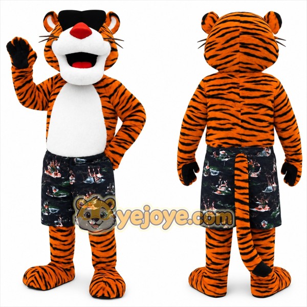 Orange Black White Tiger Mascot Costume
