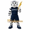 White Black Navy Tiger Mascot Costume