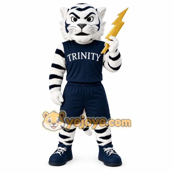 White Black Navy Tiger Mascot Costume White Black Navy Tiger Mascot Costume