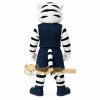White Black Navy Tiger Mascot Costume