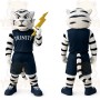 White Black Navy Tiger Mascot Costume