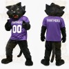 Black Panther Purple Jersey Mascot Costume