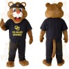 Brown Black Cougar Mascot Costume