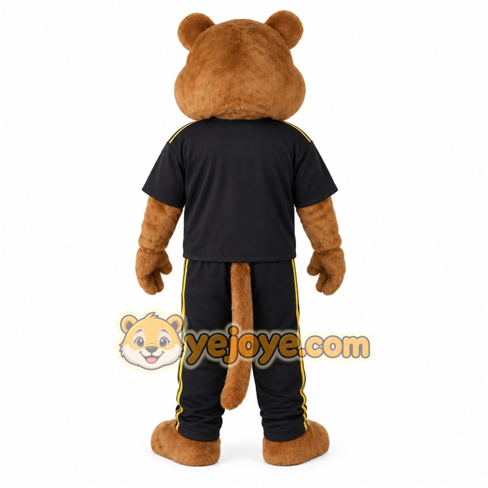Brown Black Cougar Mascot Costume Brown Black Cougar Mascot Costume