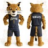 Brown Navy Basketball Bobcat Mascot Costume