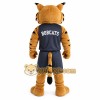 Brown Navy Basketball Bobcat Mascot Costume Brown Navy Basketball Bobcat Mascot Costume