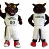 Black White Basketball Panther Mascot Costume
