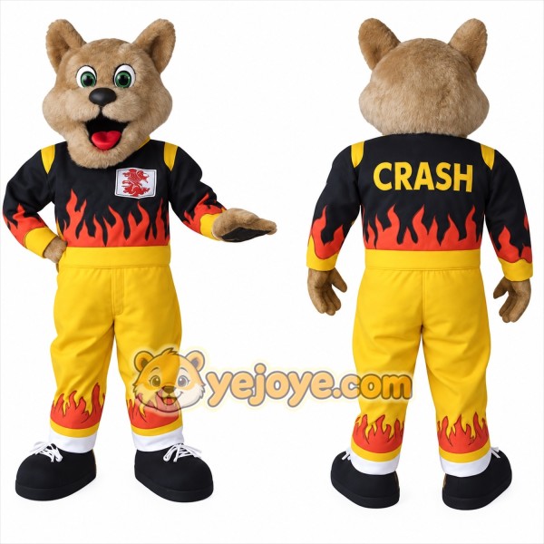 Tan Yellow Black Dog Mascot Costume