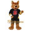 Brown Black Yellow Wolf Mascot Costume Brown Black Yellow Wolf Mascot Costume