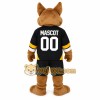 Brown Black Yellow Wolf Mascot Costume Brown Black Yellow Wolf Mascot Costume