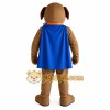 Brown Blue Superhero Dog Mascot Costume Brown Blue Superhero Dog Mascot Costume
