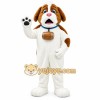 White Brown Saint Bernard Dog Mascot Costume White Brown Saint Bernard Dog Mascot Costume