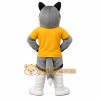 Gray White Yellow Husky Dog Mascot Costume