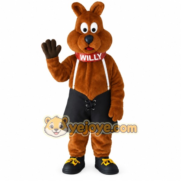 Brown Black Kangaroo Mascot Costume Brown Black Kangaroo Mascot Costume