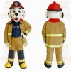 Tan White Dalmatian Firefighter Dog Mascot Costume