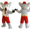 Gray White Red Husky Dog Mascot Costume