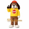 Brown Yellow Red Floppy Ear Dog Mascot Costume