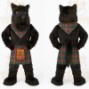 Black Green Red Scottish Dog Mascot Costume