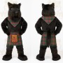 Black Green Red Scottish Dog Mascot Costume