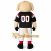 Tan Black Red Football Dog Mascot Costume Tan Black Red Football Dog Mascot Costume