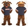 Brown Navy Orange Football Dog Mascot Costume