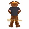 Brown Navy Orange Football Dog Mascot Costume