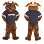 Brown Navy Orange Football Dog Mascot Costume