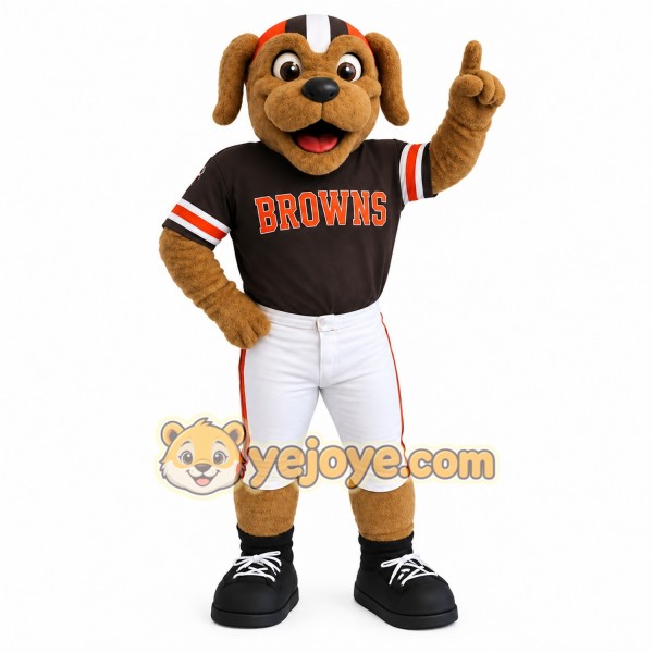 Brown Black Football Dog Mascot Costume Brown Black Football Dog Mascot Costume