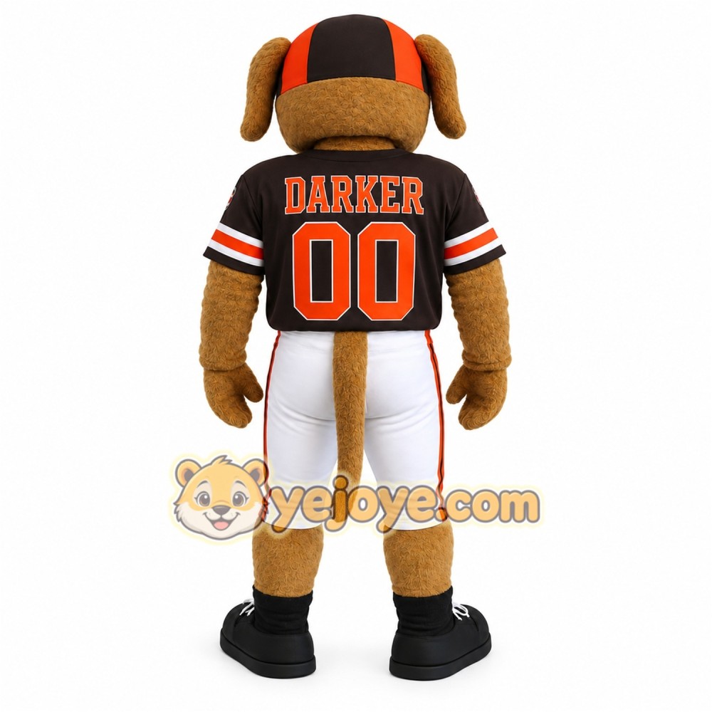 Brown Black Football Dog Mascot Costume Brown Black Football Dog Mascot Costume