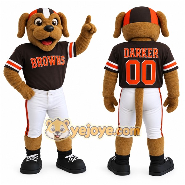 Brown Black Football Dog Mascot Costume