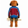 Brown White Black Hockey Dog Mascot Costume
