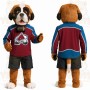 Brown White Black Hockey Dog Mascot Costume