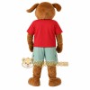 Brown Dog Red Shirt Mint Shorts Mascot Costume