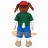 Brown White Dog With Red Cap Mascot Costume