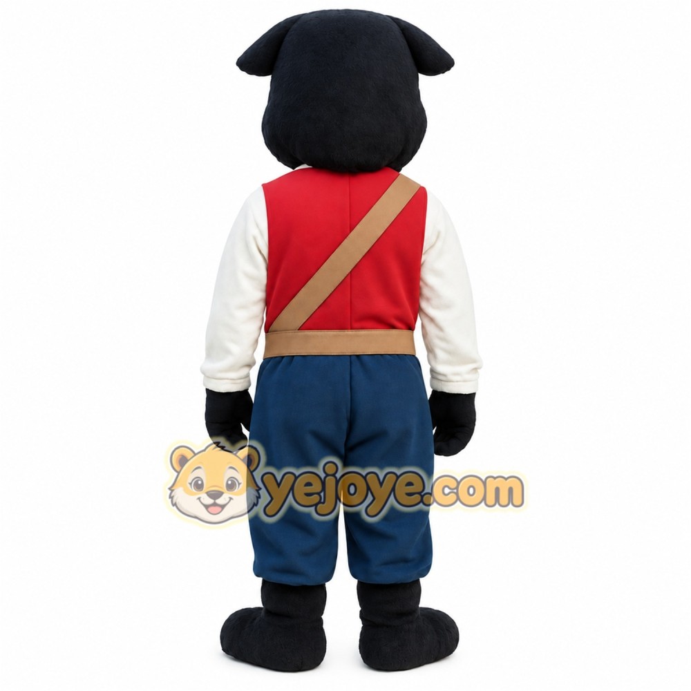 Black White Red Blue Dog Mascot Costume Black White Red Blue Dog Mascot Costume