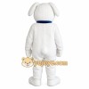 White Dog With Blue Collar Mascot Costume