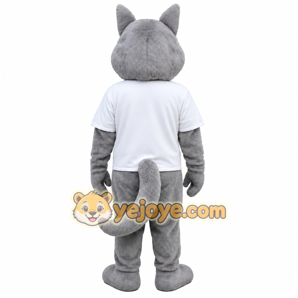 Gray White Husky Dog Mascot Costume
