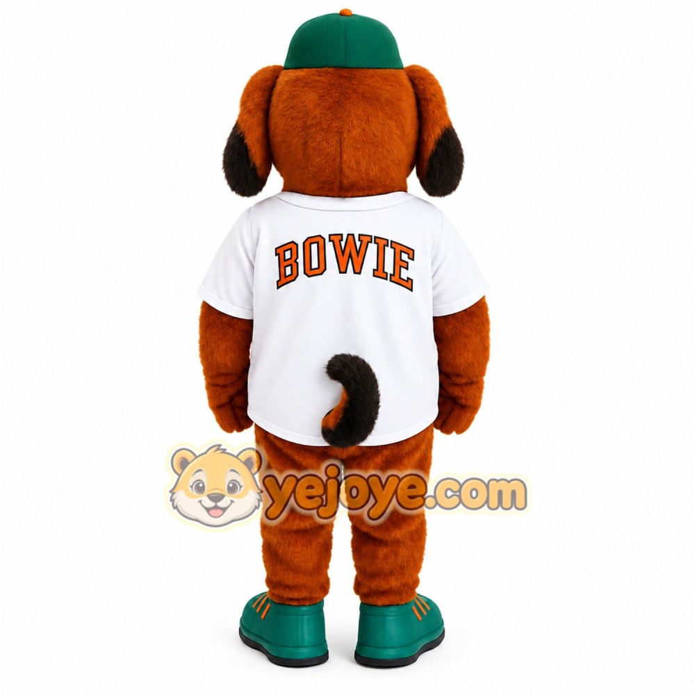 Brown White Baseball Dog Mascot Costume
