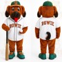 Brown White Baseball Dog Mascot Costume