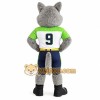 Gray Green Wolf Football Mascot Costume Gray Green Wolf Football Mascot Costume