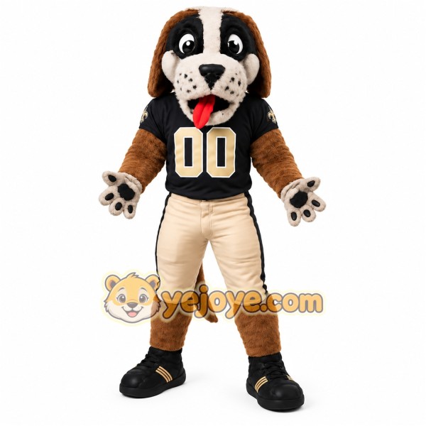 Brown White Black Football Dog Mascot Costume Brown White Black Football Dog Mascot Costume
