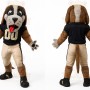 Brown White Black Football Dog Mascot Costume