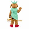 Brown Green Red Liberty Dog Mascot Costume