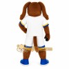 Brown White Blue Yellow Dog Mascot Costume